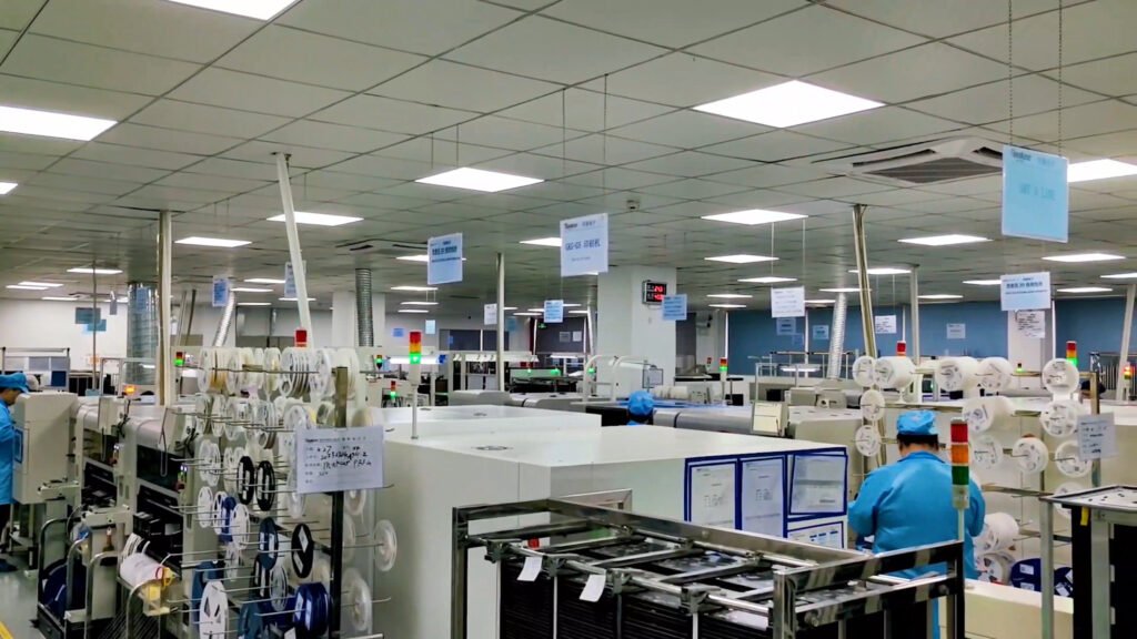 Shenzhen PCBA manufacturer production line at MG PCBA